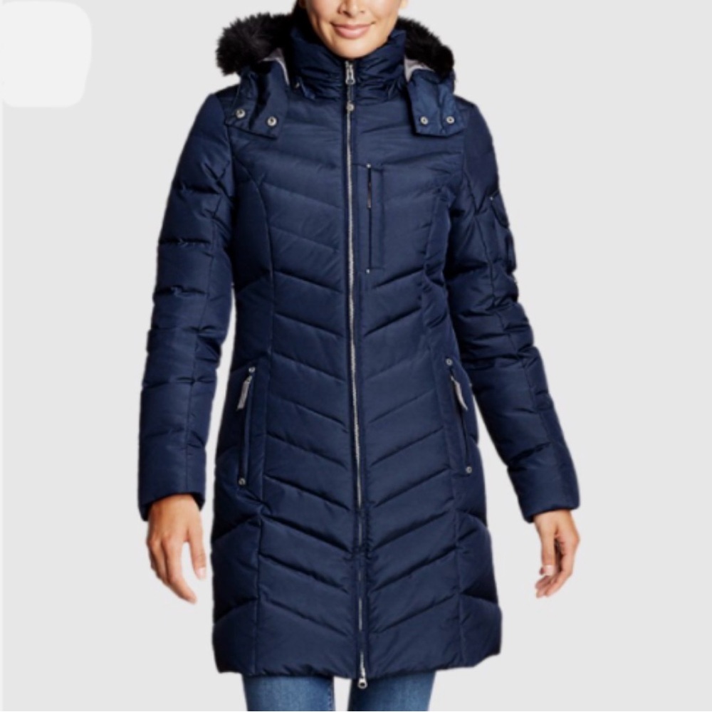 Eddie Bauer Blue Women’s Down Parka size XS